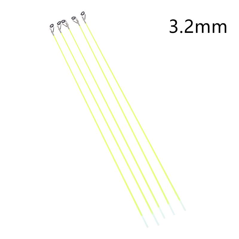 5Pcs 42Cm Boat/Raft Rod Tip Spare Tail Fiberglass Refit Replacement Fishing Rod Tip With Top Ring Fishing Gear Accessories