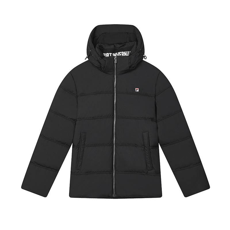 New FILA Down Jacket Men's Pitch Black F51M448901FBK