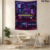 Name Custom Cyberpunk 2077 Wall Tapestry Aesthetic Wall Hanging Printed Fabric Blanket Decorative Tapestries for Bedroom Living Room Home Decor