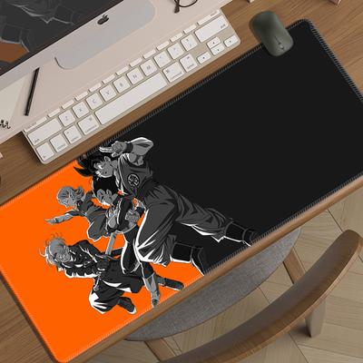 New Cartoon Animation Dragon Ball Printing Leather Mouse Pad Oversized Boys Animation Two-dimensional E-sports Game Computer Keyboard Student Desk Pad