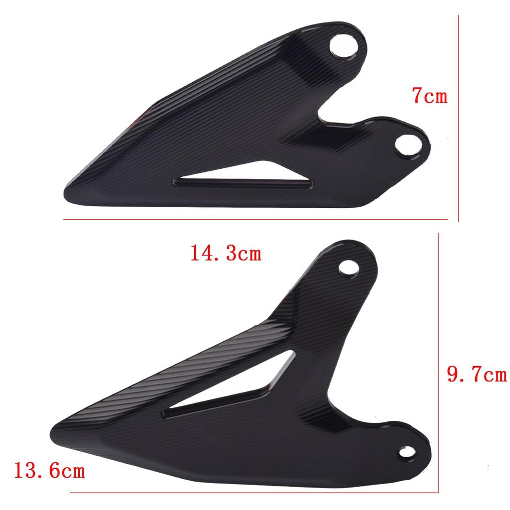 [HRuizq] Foot Peg Heel Plate Guard Protector Foot Peg Fits Kawasaki Ninja 400 Z400