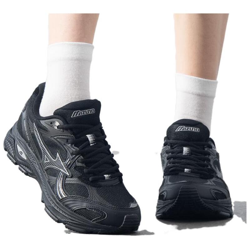 Mizuno LG 10S Abrasion Resistant, Breathable, Lightweight Low Top Running Shoes Unisex Black Sneakers D1GH242401