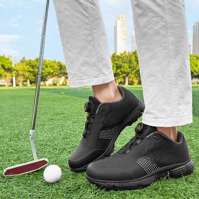 Professional Golf Shoes Men's Extra Large Comfortable, Fashionable, Quick Lace, Anti Slip Nails Golf Shoes Sizes 39-49