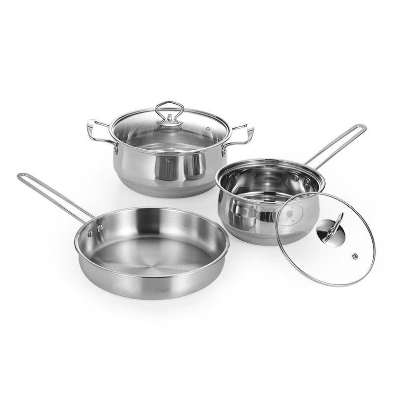 ZISIZ 3-Piece Bakelite Handle Cookware Set