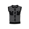 Veromoda Women's Sleeveless Striped Knit Cardigan
