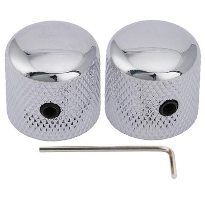 Musiclily Pro 6mm Kugelknöpfe, Seitengewinde, Stahl, für Telecaster E-Gitarren/PB Precision Bass, Chrom (2er Set)