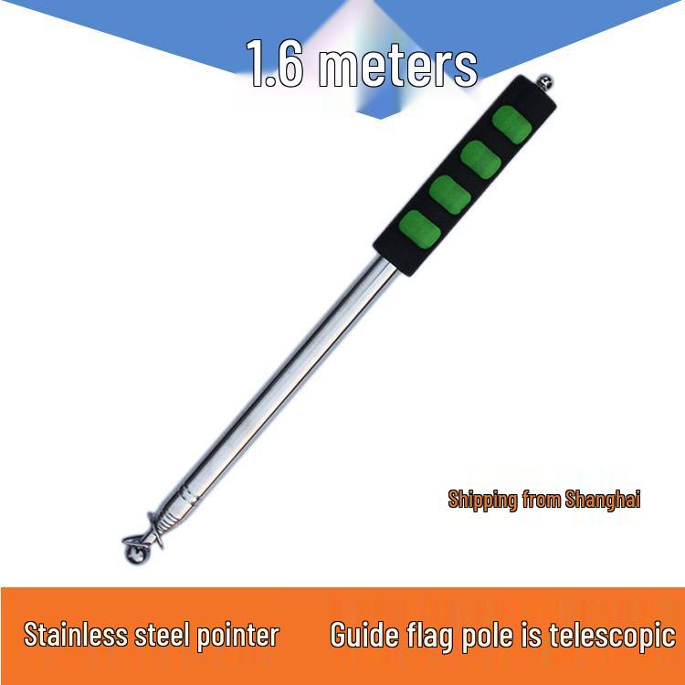 Telescopic Stainless Steel Flagpole - Available In 1.2m, 1.6m, and 2m for Tour Guides