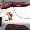 Adesivo Divertente per Auto con Golden Retriever Cane che Tiene Erogatore di Carburante Decalcomania in Vinile per Motocicletta Copertura Impermeabile Anti-graffio per Veicolo