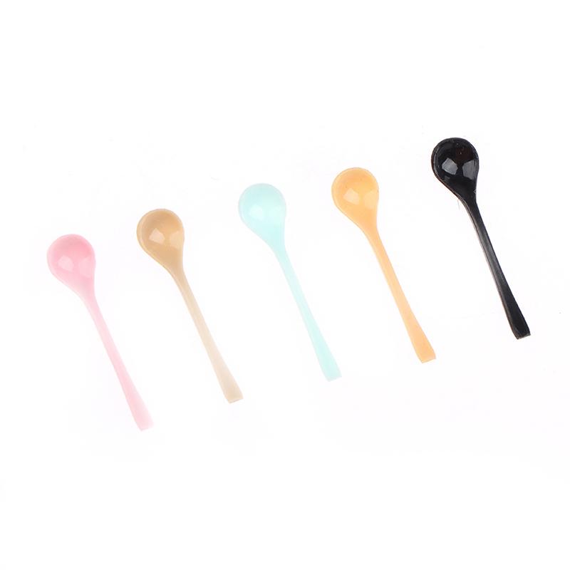 1 Stück Puppenhaus Zubehör Mini Eis Dessert Joghurt Löffel Dekoration