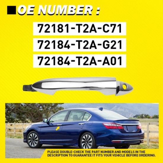 Car Exterior Outside Door Handle Front Left For 2017- Honda Pilot Replace US