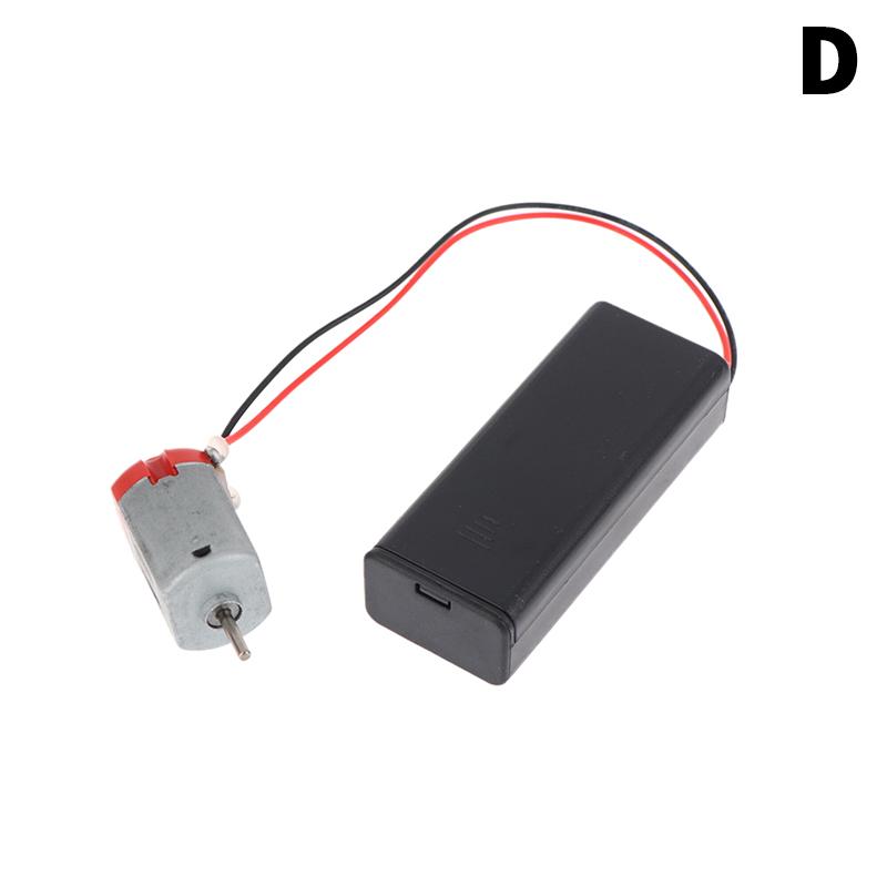 130 Motor Kit With 2x Battery Storage Case And Switch 16500 RPM Mini Student DIY Electronic Motor Circuit Models Kit