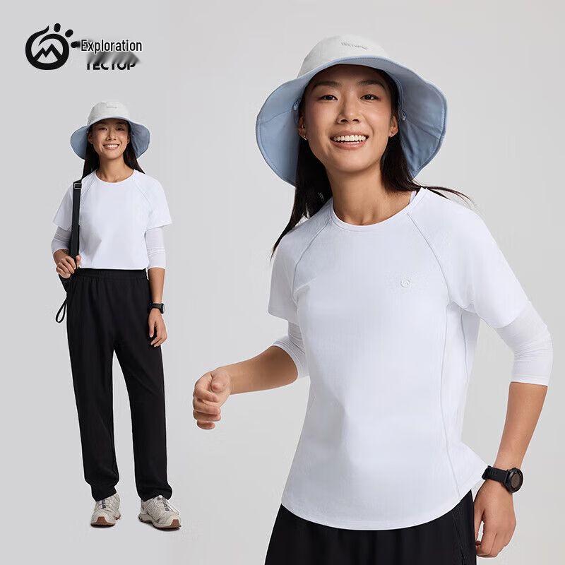 TECTOP Women s Outdoor UPF50+ Sun Protection Quick-Dry Short Sleeve T-Shirt S