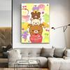 Japan Anime Cute Cartoon Rilakkuma Classic Vintage Posters Decoracion Painting Wall Art White Kraft Paper Kawaii Room Decor