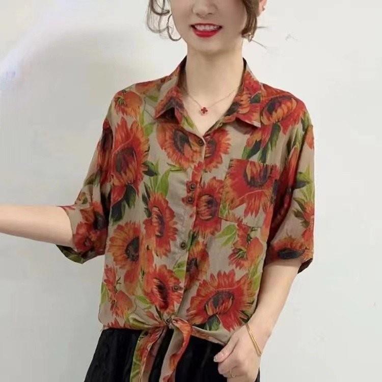 2026 Spring/Summer Retro Artistic Cotton Linen Square Neck Long Sleeve Shirt - Women's Loose, Versatile, Slimming Spring Top