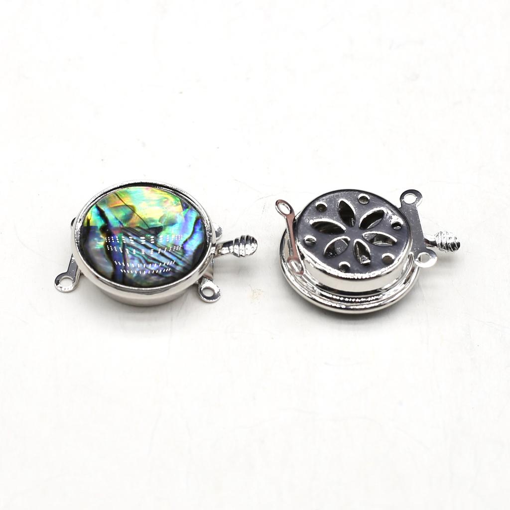 Natural Abalone Shell Pendant Necklace Connection Buckle Jewelry Circular Shape Choker Necklaces Trendy Elegant Gift Ideas Jewelry