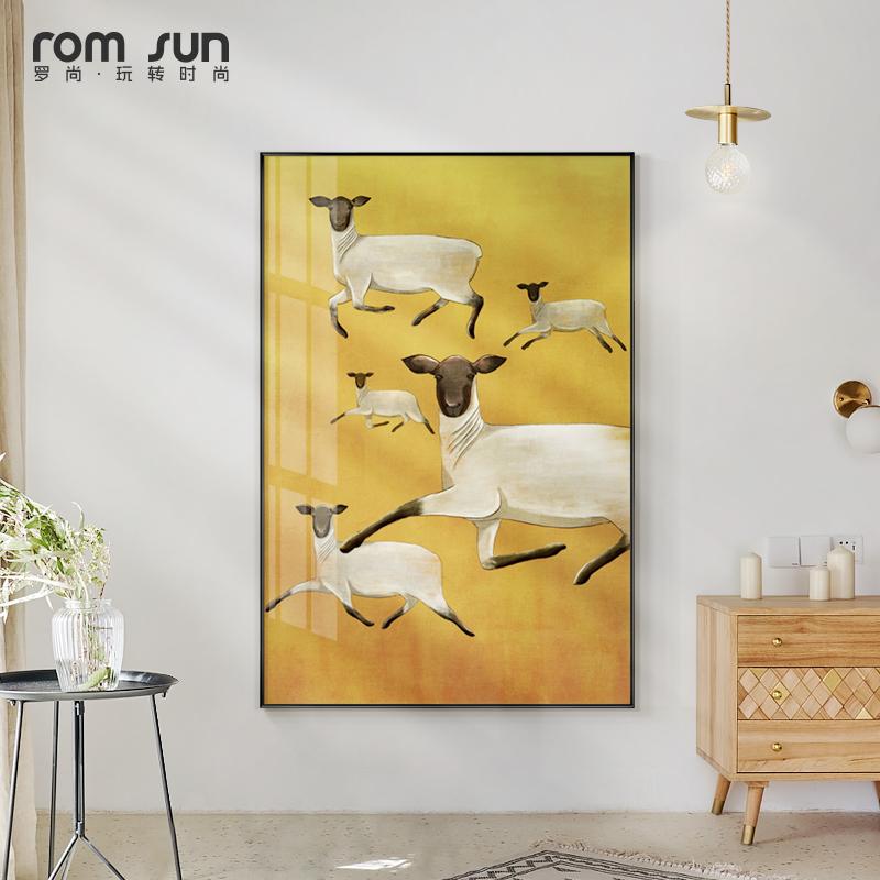 Modern Abstract Antelope Sheep Wall Art Canvas Painting Nordic Posters And Prints Wall Pictures For Living Room Home Decor