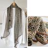 Spring and summer with rigid needs! Light and thin georgette small silk scarf! Retro cashew flower narrow silk long scarf yarn scarf