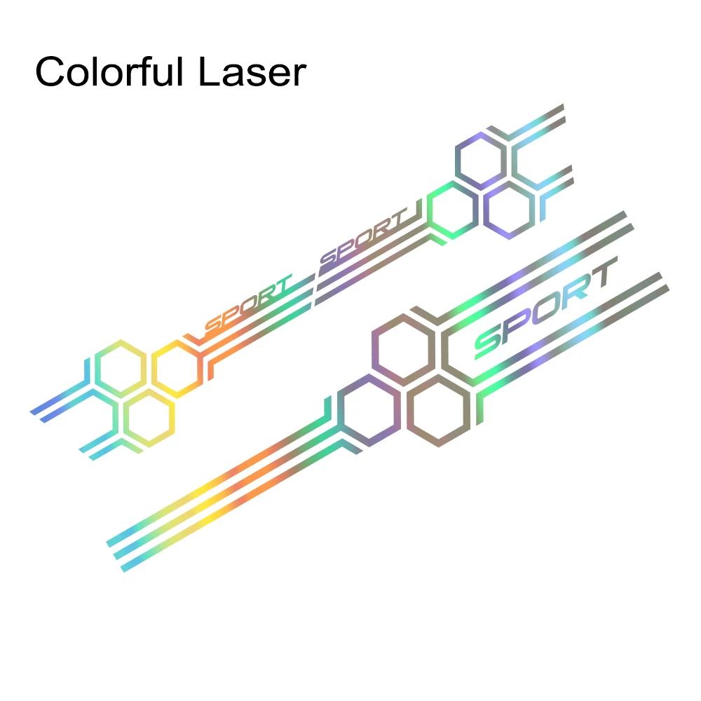Honeycomb Sport Racing Car Hood Stickers Self-Adhesive Vinyl Decals Auto Door Body Side Styling Decoration Stickers Accessories