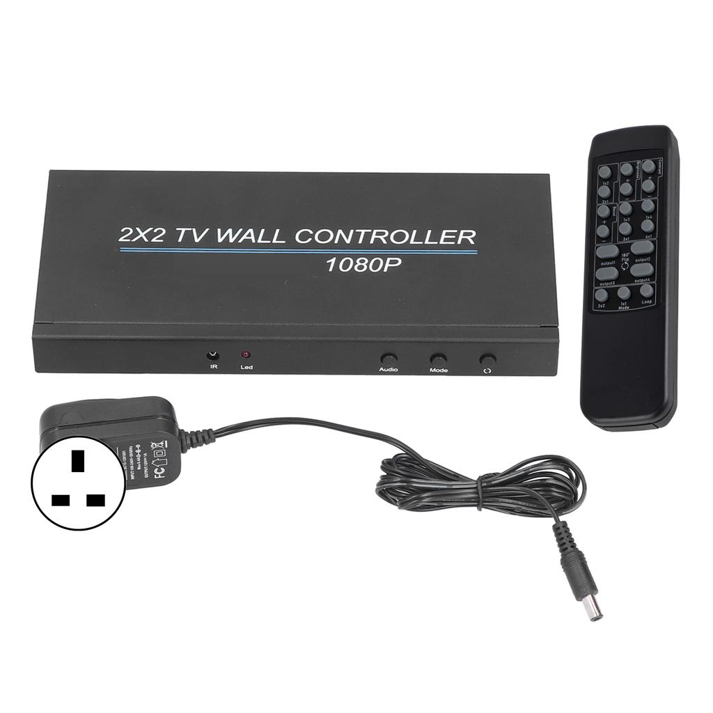 Video Wall Controller 2x2 HD Multimedia Interface Video Image Processor for HD Input TVsUK Plug