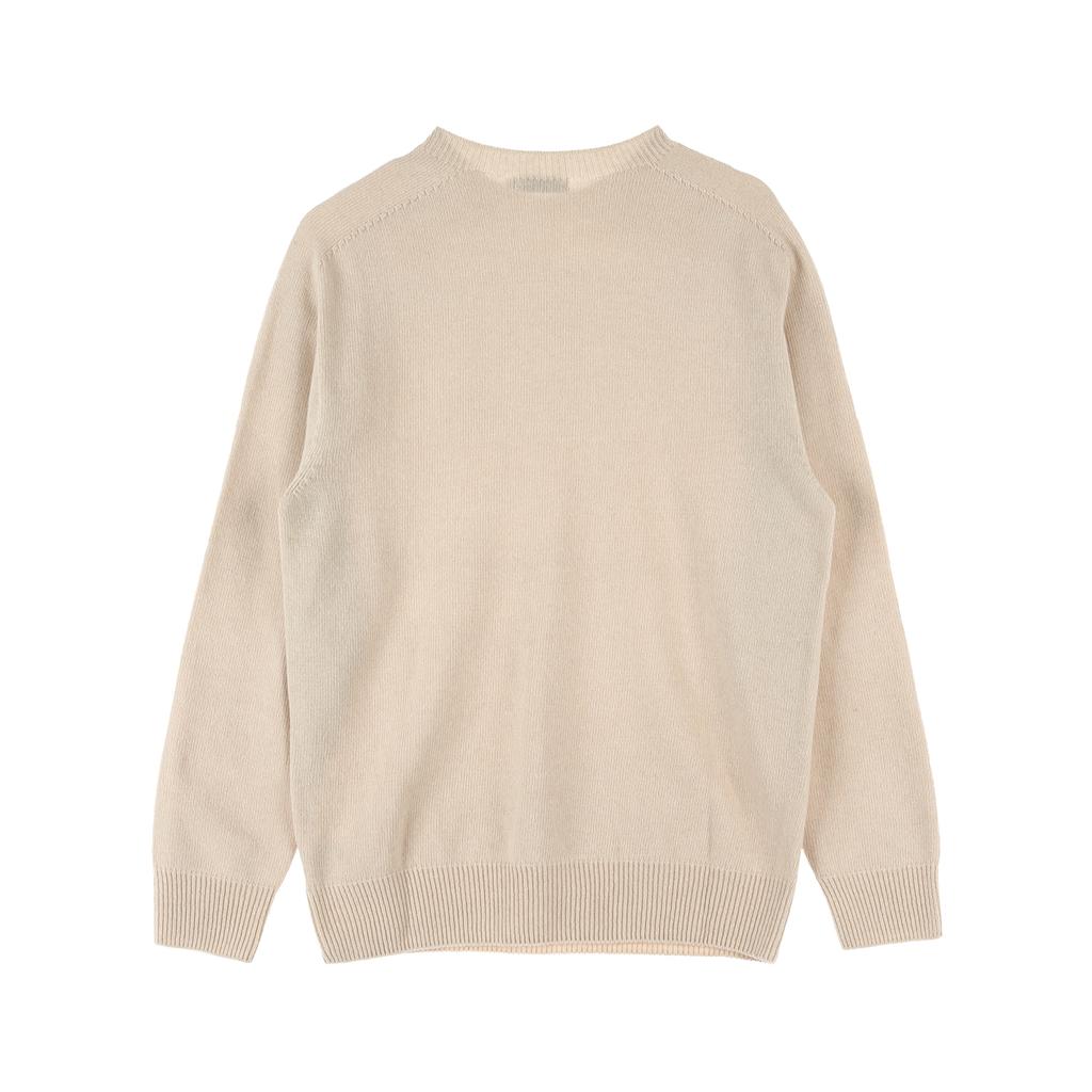 NOVENTA-K Wholegarment Round Knit Beige
