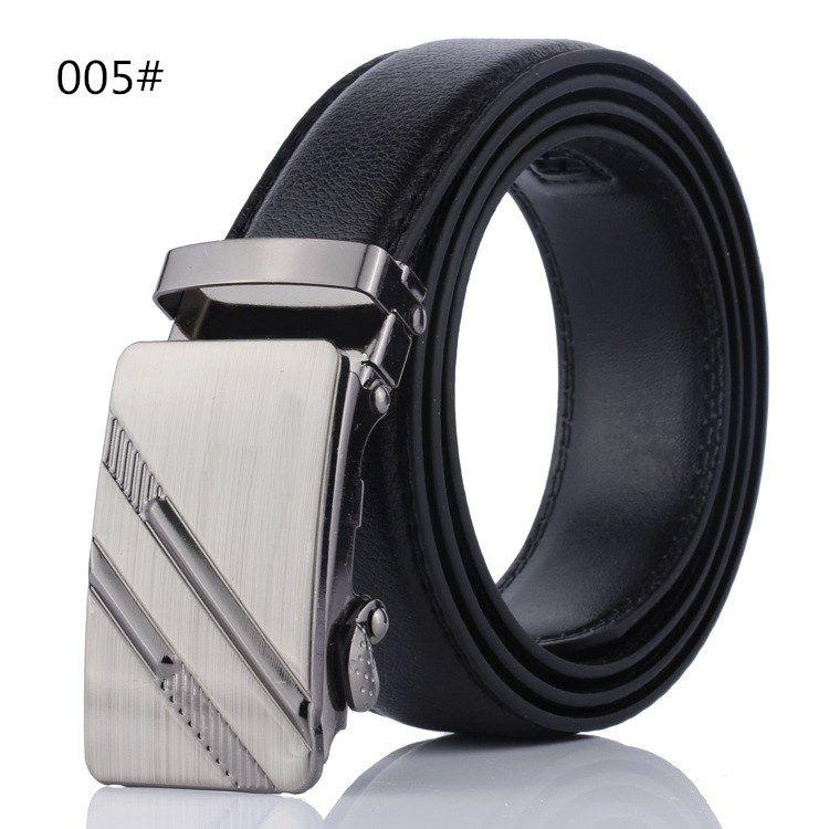 1pcs Men Belt Imitation Leather Black With Steel