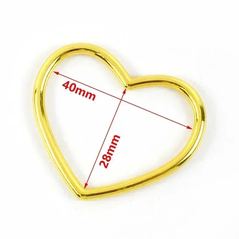 Meetee 5-20Pcs Metal O Ring Buckles Webbing Belt Clasp Dog Collar Connector Hanger Heart Loop Hooks DIY Hardware Accessories