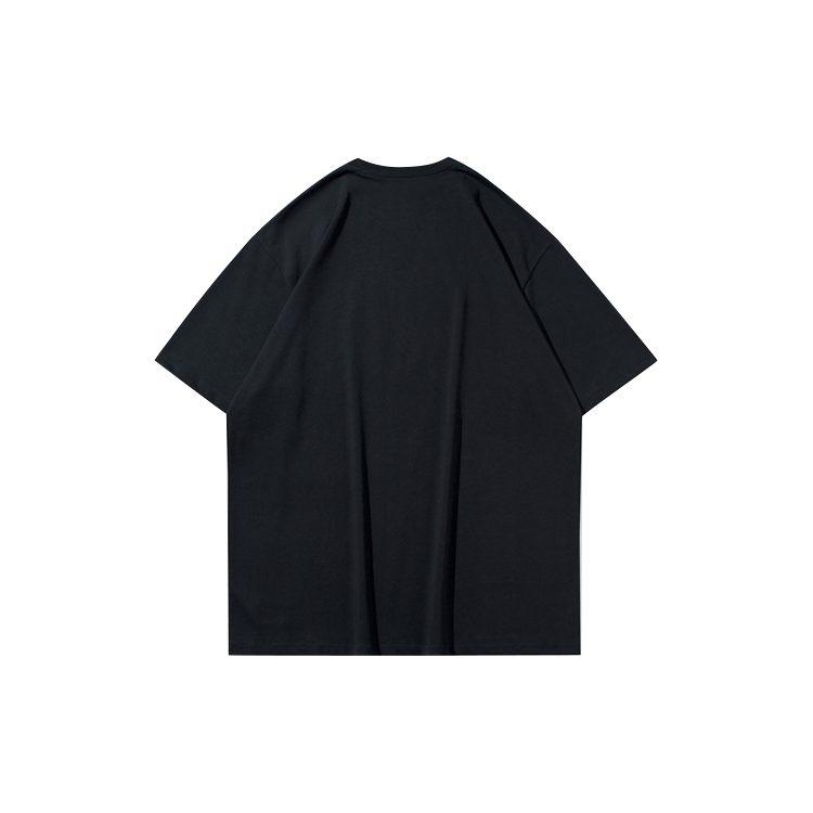 Li Ning T Shirts Men's Black Crew Neck Moderate Straight Fit AHSQ487-1