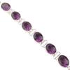 Amethyst Gemstone 925 Sterling Silver Jewelry Handmade Bracelet 8" Gift For Wife RB-4-4