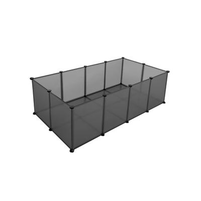 Pet Playpen, Guinea Pig Run and Cage with Floor, Indoor DIY Transparent Plastic Enclosure for Hamsters, Rabbits, Hedgehogs