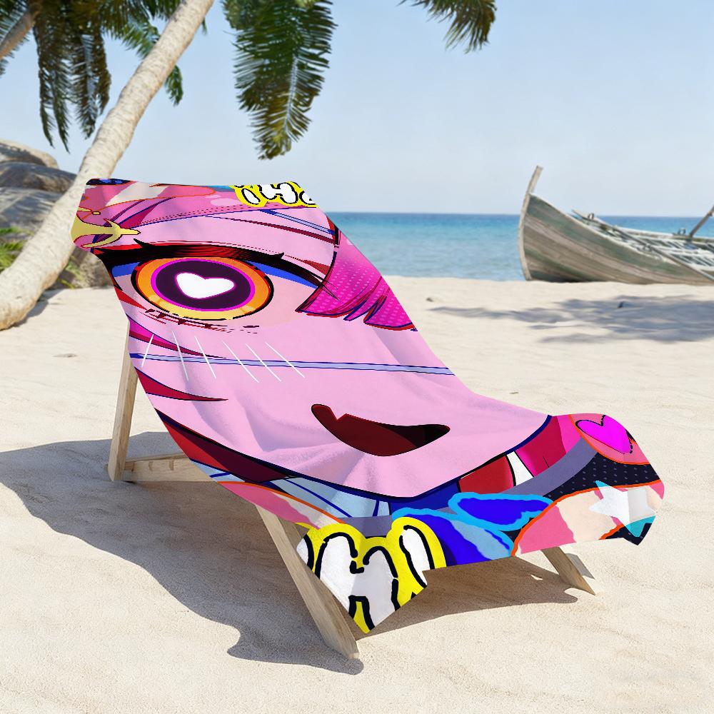 Singer R-Raora Panthera VTuber Towel Sports Quick Dry Travel Camping Gear Sandproof Soft Light Large Beach Towel