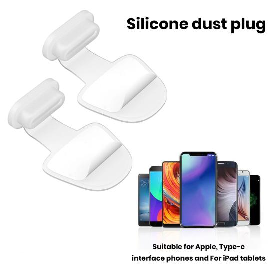Cell Phone Silicone Dust Plug for iPhone for Android 8Pin Type-C Waterproof Tablet Mobile Phone Charging Port Cover Dust Protector Stopper