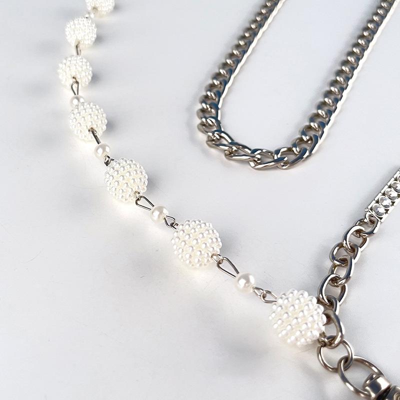 Pearl Waist Chain Women'S Sweet Belt Dress Simple Waist Elegant Belt With Skirt Decorative Belt