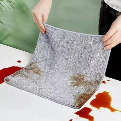 5 τεμ. κουρέλι από ίνες μπαμπού Super Water Absorbent Thickened Lint Χωρίς μαλακό σκίσιμο, ανθεκτικό στο λάδι, μαξιλάρια πλυσίματος πιάτων Πετσέτες κουζίνας