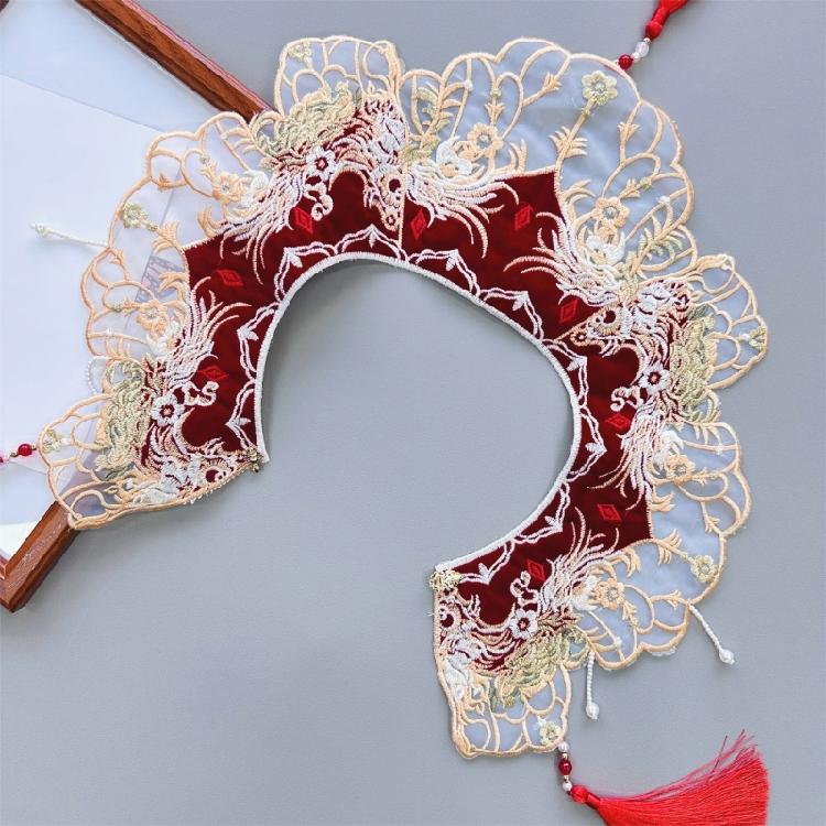 Yunjian Collar Decorative Hanfu Tassels Pearls False Collar Detachable Collar