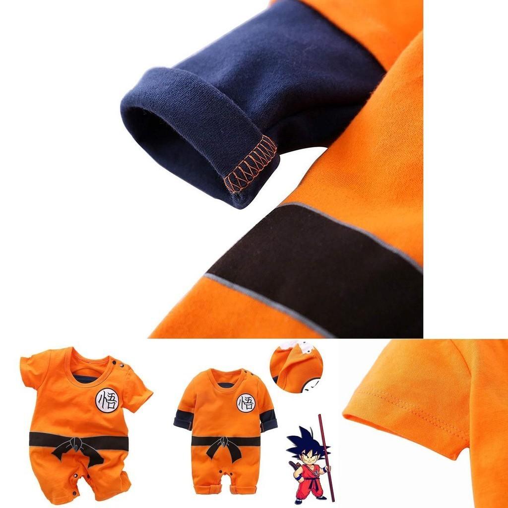 Adorable Newborn Baby Boys Dragon Ball Z Cosplay Romper Bodysuit For Halloween