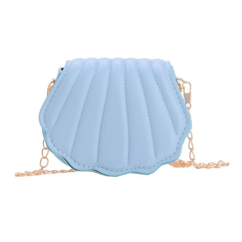 Exquisite Shell Cute Mini Childrens Shoulder Bag With Chain Casual Style