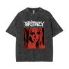 Limited Britney Spears Oops I Did It Again Tour  Vintage Washed T Shirt Summer Men Women High Quality Cotton Retro Tshirt