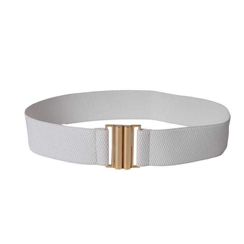 Fashionable Korean Style Women's Versatile Black And Purple Elastic Waist Belt For Dresses