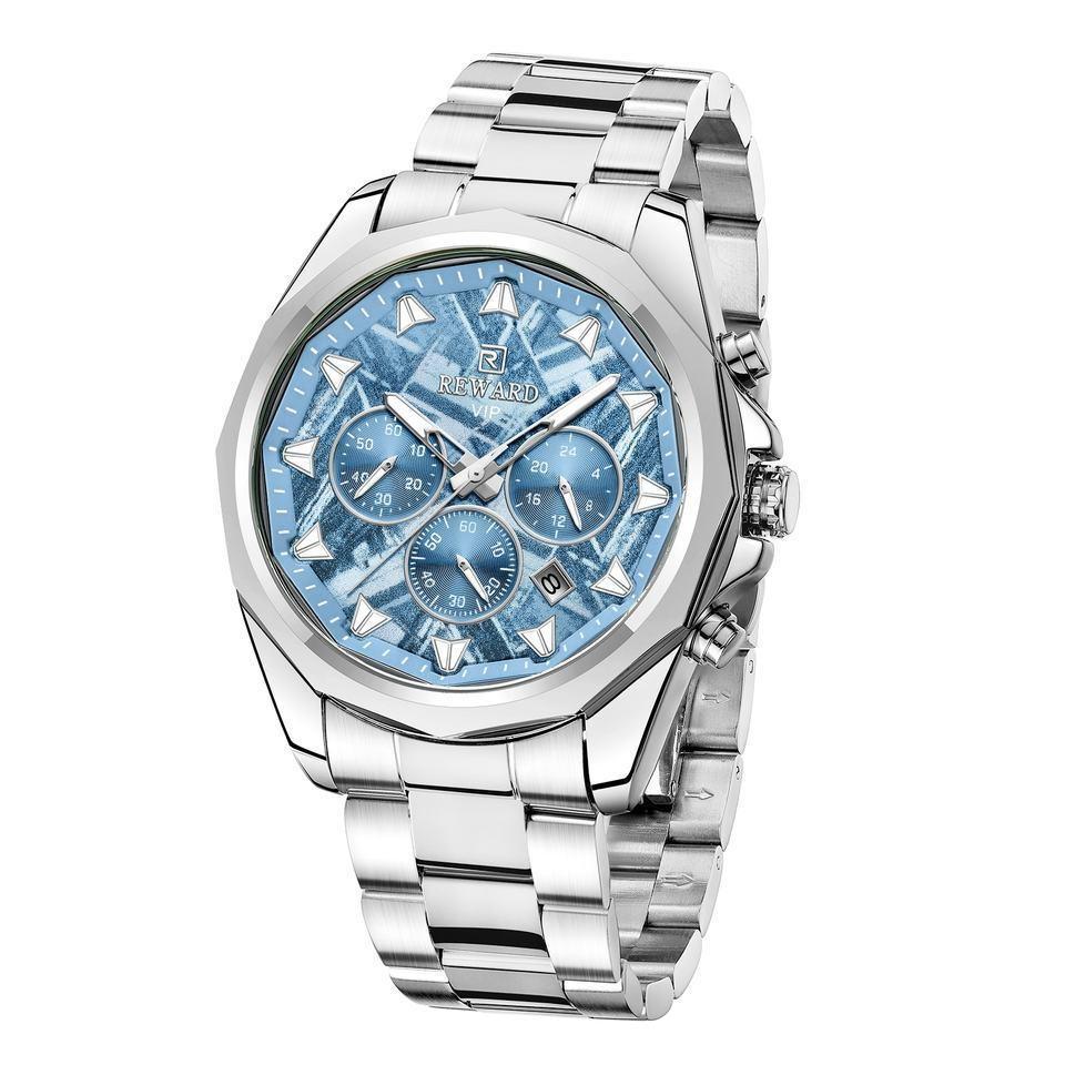 Watches for Men Stainless Steel Fashion Business Chronograph Watch Luminous Waterproof Luxury Men's Wrist Watch