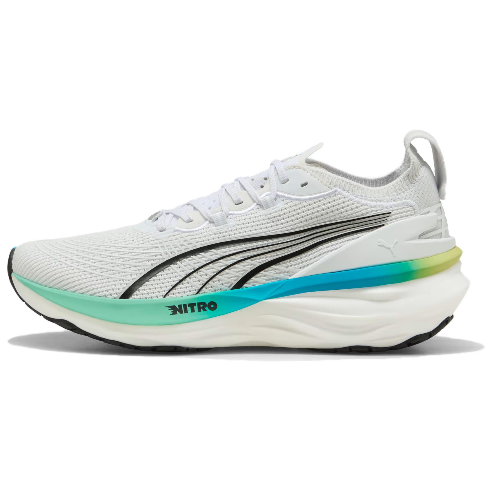 

New PUMA ForeverRun NITRO™ II Abrasion Resistant Low Top Casual Running Shoes Men s White Blue 310109-19 43