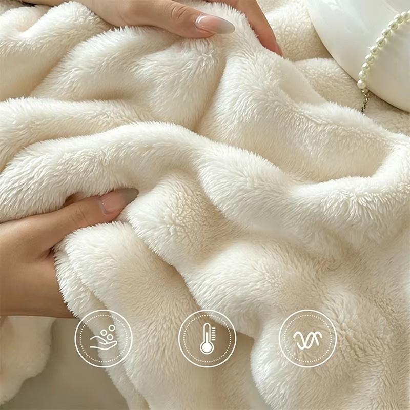 Luxuriöse Superweiche Decke aus Kunstkaninchenfell Flauschige Rosa Weiße Farbverlaufs-Überwürfe für Sofa Bett Winter Warm Dicke Plüschdecke