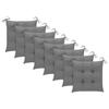 Exclusive House - Folding Outdoor Chairs and Cushions Set of 8 Acacia Wood