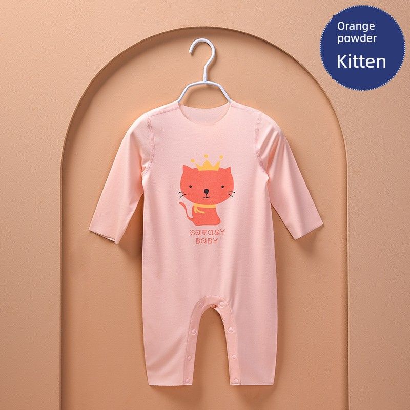 Modal Spring and Autumn Boneless Air Conditioning Baby Jumpsuit
