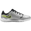 Nike Jr. Tiempo Legend 10 Academy TF Metallic Silver Volt Black Soccer Shoes DV4351-001