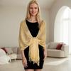 European Gold and Silver Tassel Shawl for Weddings and Parties