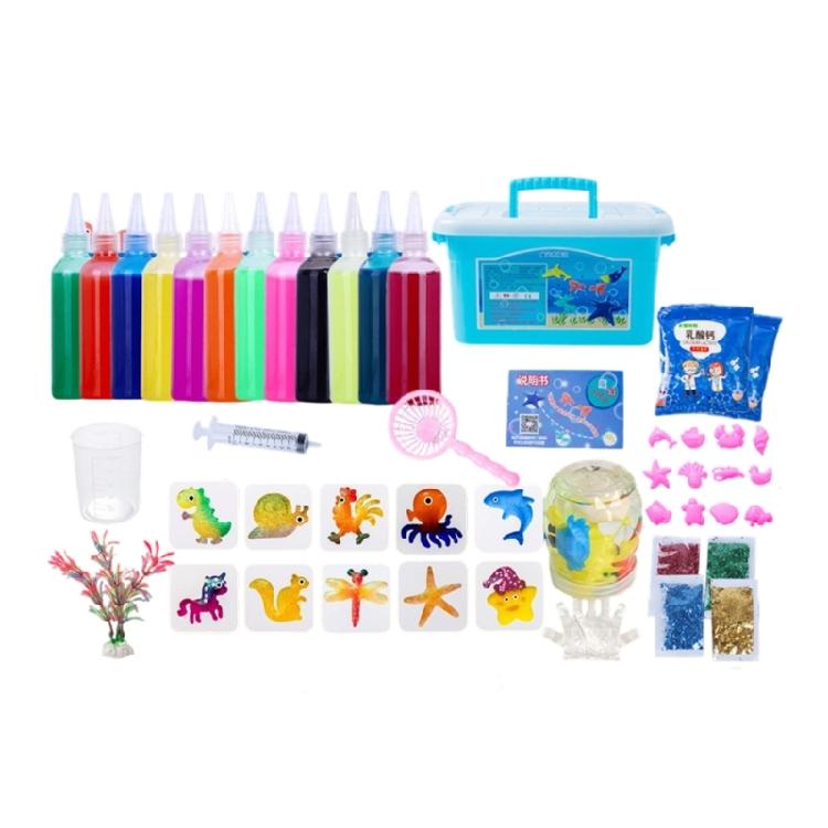 Creative Building Role Play Accessories Magicking Water Gel Toy Easy Carry Case for Kids Ages 5 and Up