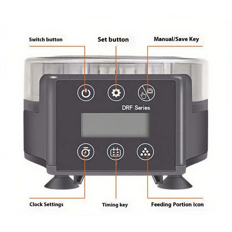 Automatischer Fischfutterspender für Aquarien Fischfutterspender Automatischer Spender Aquarium Automatischer Futterspender Zeitgesteuert Automatisches Fischfutter