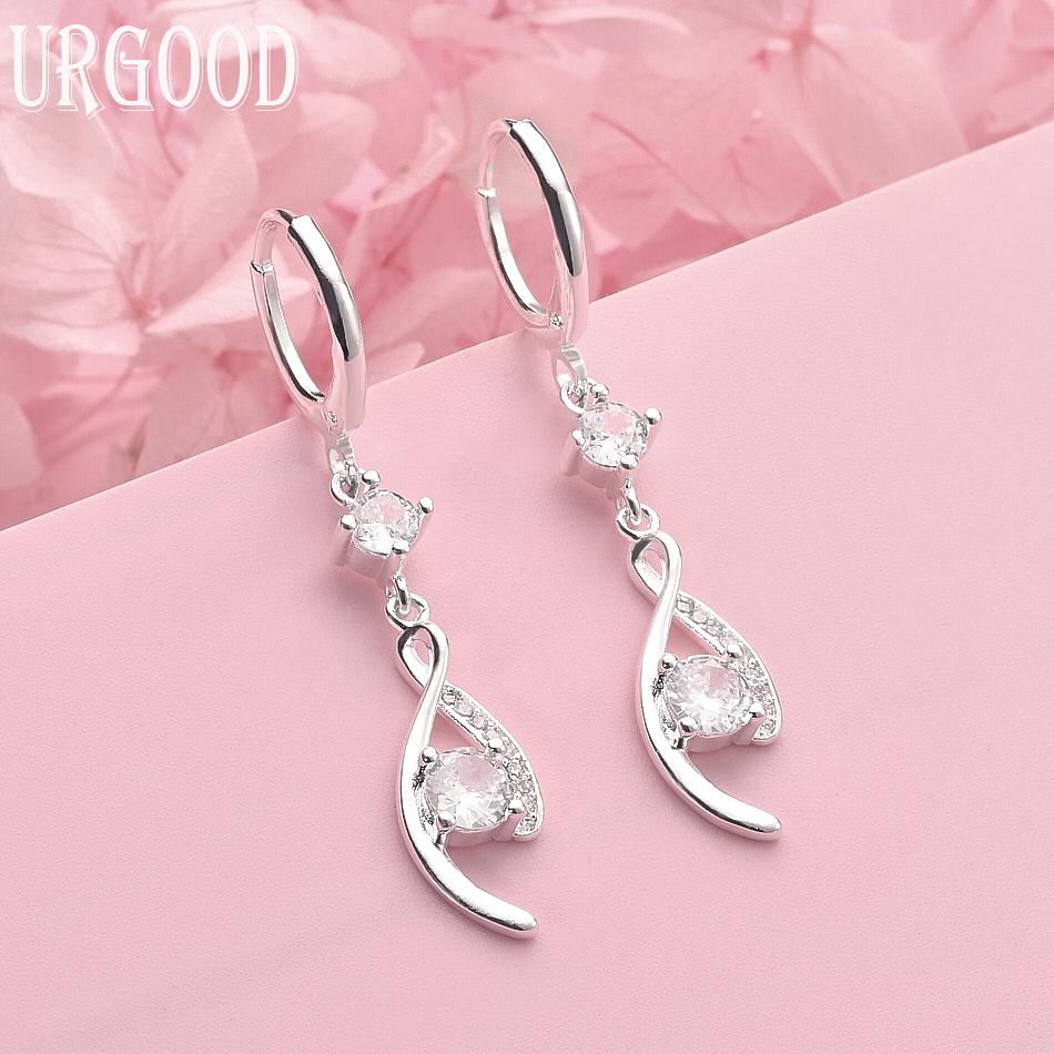 

Модные серьги из стерлингового серебра 925 пробы с цирконами ААА, свадебные украшения