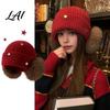 Stylish Daily Wear Cap Knitted Winter Hat with Ear Protection Elastic Thickened Plush Lined Casual Versatile Accessory Cap Soft Warm Windproof