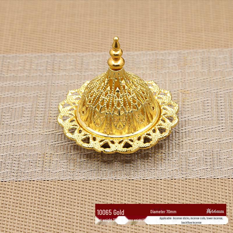 

Мини-портативная аромакурительница Golden Tower - металлический держатель для благовоний в ближневосточном стиле